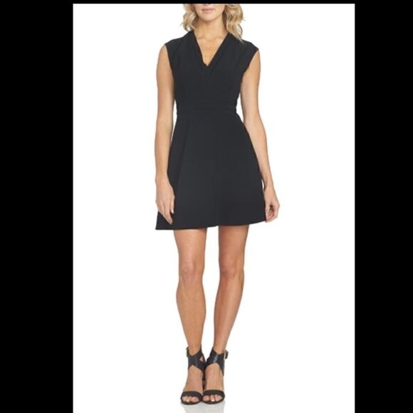 1.State - Black V Neck Mini Dress - NWT - Picture 1 of 2